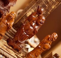 Коллекция деревянных кошек в балийском стиле